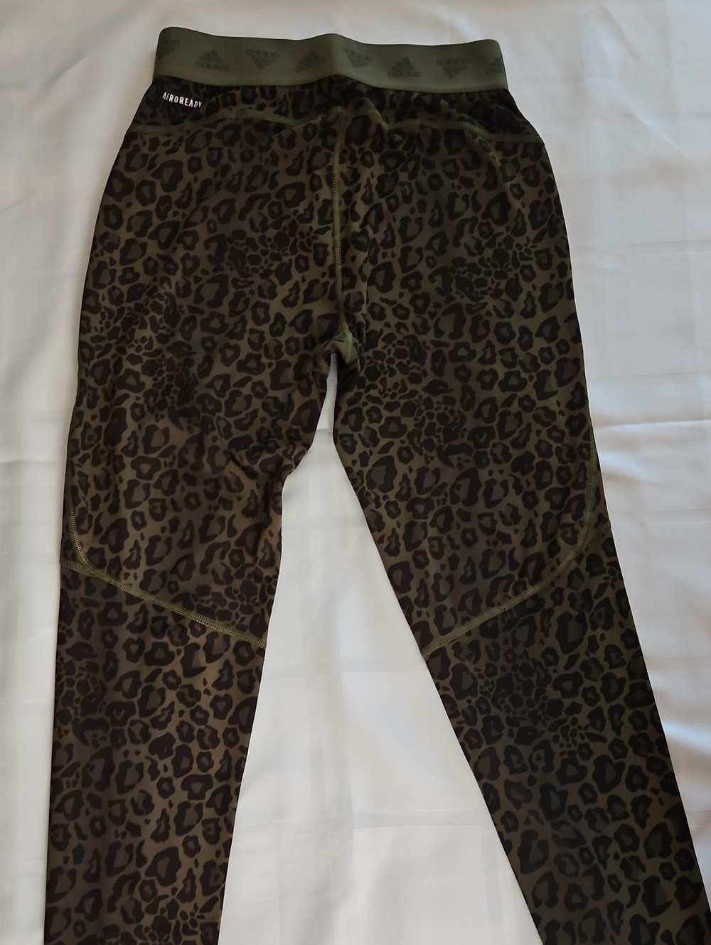 Adidas Leopard Print Activewear Set, Size Medium, Olive - Picture 3 of 9